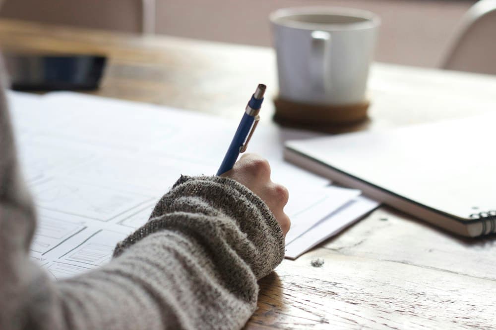 Prise de notes pendant une séance de travail individuel